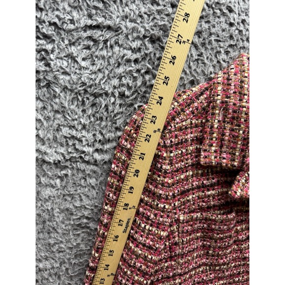 Vintage Chanel‎ 2001 Belted Tweed Midi Coat in Red & Black Size 36 01A - Picture 11 of 16